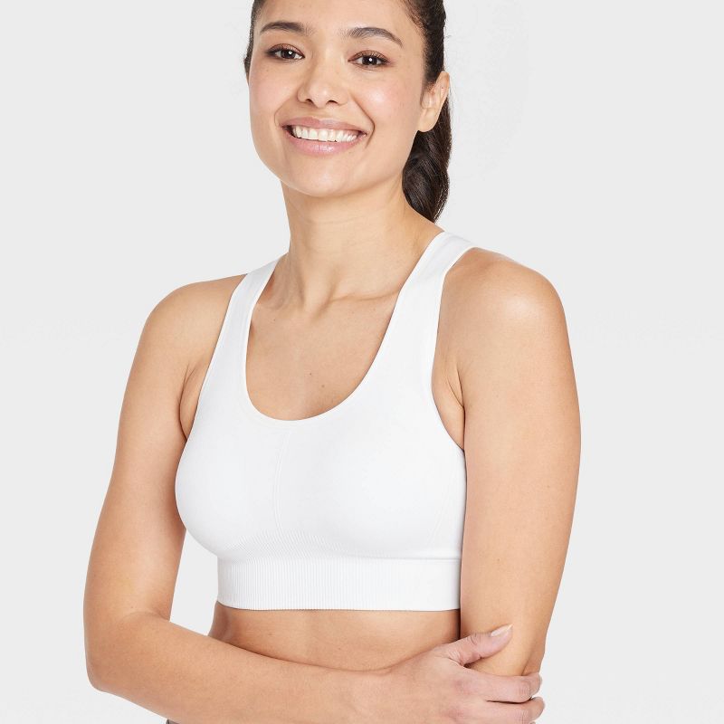 Women's Seamless Medium Support Racerback Sports Bra - All In Motion™, 6 of 7