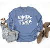 Simply Sage Market Women's  Winter Time Snowflakes Long Sleeve Garment Dyed Tee - 3 of 4