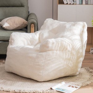 CAVINAS Soft Fabric Bean Bag Chair, Bean Bag Chair Filled With Memory Sponge, for Indoor, Living Room, Dining Room, Bedroom - 1 of 4