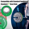 100LBS Bumper Weight Plate Set, 2 Inch Rubber Coated Grip Plate for Barbell, Steel Barbell Weight Plate for Strength Training Weightlifting - 4 of 4