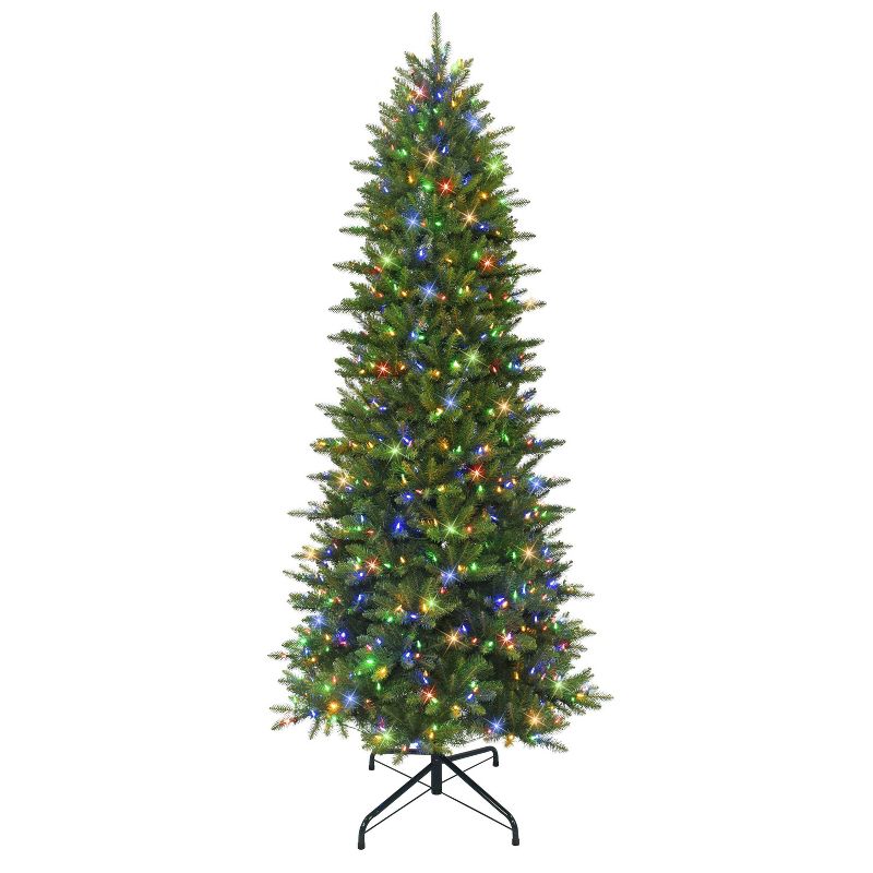 Puleo 10&#39; Pre-Lit LED Full Fraser Fir Artificial Christmas Tree Color Select Lights, 5 of 10