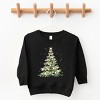 Watercolor Christmas Tree Sparkle - Toddler Graphic Sweatshirt and Youth Graphic Sweatshirt - 3 of 4