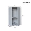 NicBex 63.60"H Armoire Corner Wardrobe Closet Storage Cabinet with Pole & Shelves for Bedroom - 3 of 4