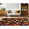 HomeStock Masters PaintBox Black & Multi 8x10.3, Contemporary, Power Loomed Rug - 3 of 4
