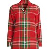 Lands' End Women's Long Sleeve Print Flannel Pajama Top - 3 of 3