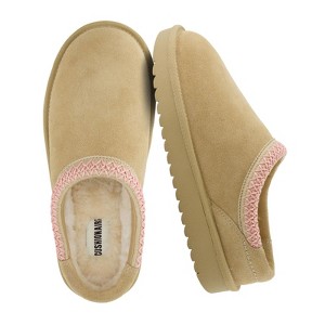 CUSHIONAIRE Keto Kids Slippers - Cozy Slip On Mule House Shoes with Faux Fur Lining and Cushioned Memory Foam Comfort - 1 of 4