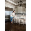 Maven Lane Adrien Rustic Backless Fabric Saddle Seat Bar Height Bar Stool - 3 of 4