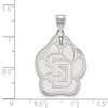 Black Bow Jewelry 10k White Gold South Dakota Coyotes NCAA Extra Large Pendant - 2 of 3