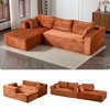 Whisen 2-Piece L-Shaped Sectional Compression Sofa with Soft Corduroy Fabric, No Assembly Required - 3 of 4