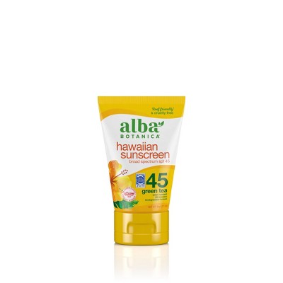 Alba Botanica Hawaiian Green Tea Sunscreen Lotion - SPF 45 - 4oz
