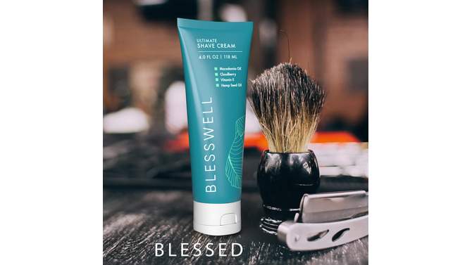Blesswell Ultimate Shave Cream - Fresh Scent  - 4 fl oz, 2 of 6, play video