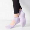 Anna-Kaci Women's 3-Pack Non-Slip Ballet Cut Ankle Socks with Ruffled Trim and Grip Soles for Yoga or Daily Wear - 2 of 4