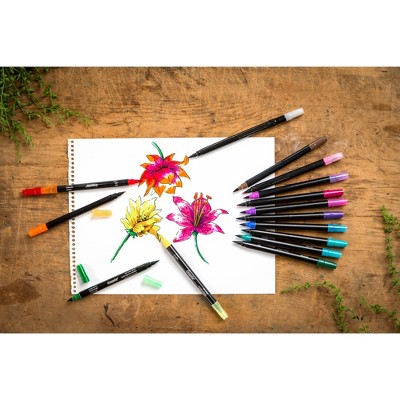 Crayola Signature 16ct Brush &#38; Detail Dual Tip Markers - 32 Colors