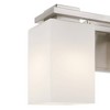 Possini Euro Design Henry Modern Wall Light Brushed Nickel Hardwire 21" 3-Light Fixture Opal White Glass Shade for Bathroom Vanity - 3 of 4