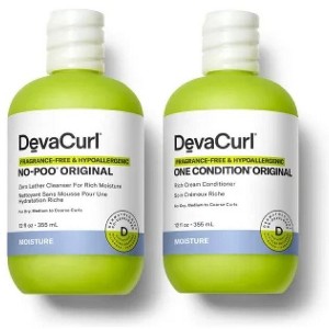 DevaCurl Fragrance Free & Hypoallergenic No Poo Original & One Condition Original (12 oz) | Diva Reduce Frizz | Soft & Silky DUO SET | Deva Curl - 1 of 4