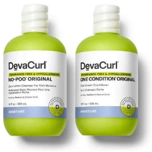 DevaCurl Fragrance Free & Hypoallergenic No Poo Original & One Condition Original (12 oz) | Diva Reduce Frizz | Soft & Silky DUO SET | Deva Curl - image 1 of 4