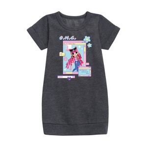 Girls' - LOL Surprise! - Outrageous Millennial Girls Graphic Short Sleeve Fleece Dress - 1 of 3