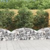 vidaXL Gabion Basket Silver Galvanized iron 39.4 x 11.8 x 15.7/23.6 in - 59.1" x 19.7" x 15.7"/23.6" - 2 of 4