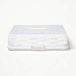 Silicone Rectangle Cupcake Carrier Clear/White/Gray - Figmint™