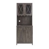 Arina Bar Cabinet with Doors and Shelfs, Kitchen Cabinet with Large Storage Space, Indoor Furniture - The Pop Home - 3 of 4