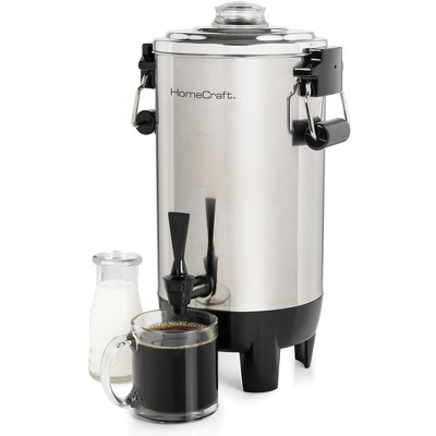 HomeCraft Stainless Steel 30-Cup Quick-Brewing Coffee Urn