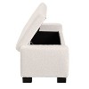 NicBex Storage Bench in Textured Fabric, Rectangular Entryway Bench with Hinged Lid for Bedroom, Living Room - 3 of 4