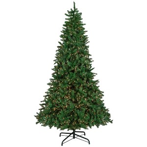 Northlight 9' Pre-Lit Twin Falls Pine Artificial Christmas Tree, Clear Lights - 1 of 4