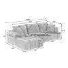 108" Modern Chenille Sectional Sofa with Chaise Lounge, Oversized L-Shaped Couch with Deep Seats for Living Room or Apartment–The Pop Home - 4 of 4