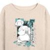 Women's - Pokémon - Psyduck Anime Lightweight French Terry Wide Neck Long Sleeve Shirt - 2 of 4