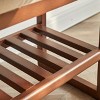 GlasFlength Ottomans and Benches Solid Wood Shoe Storage Bench with Comfort Cushion for Entryway Organization, Brown, 23.62"*11.82"*16.54" - 4 of 4