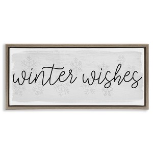 Stupell Industries Winter Wishes Sentiment, 25" x 11" - 1 of 4