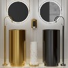 Fortune Candy 32.68'' Tall Round Stainless Steel Pedestal Sink Basin - 3 of 4