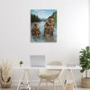 Stupell Industries Brown Grizzly Bear Family Fishing Mountain Lake Landscape Canvas Art, 30" x 40" - 3 of 4