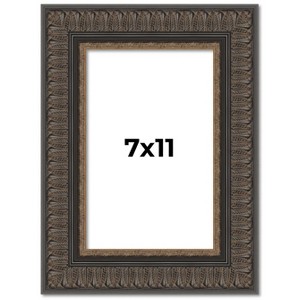 PosterPalooza | Photo Size Museum Brown Picture Frame - UV Acrylic, Foam Board Backing, Hanging Hardware - 1 of 4