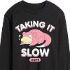Men's - Pokémon - Slowpoke Taking It Slow Long Sleeve Graphic T-Shirt - 2 of 4