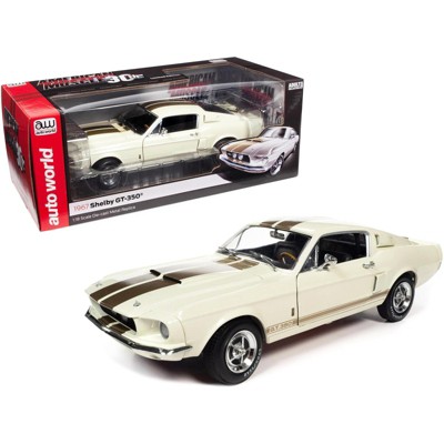 1967 Ford Mustang Shelby GT-350 Wimbledon White w/Twin Gold Stripes 