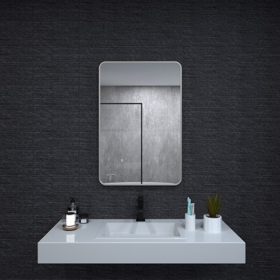 Aluminum Framed Rounded Rectangle Bathroom Wall Mirror,Vanity Mirror