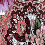 sunset coral paisley garden