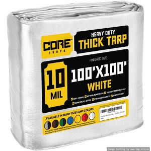 Core Tarps Heavy Duty 10 Mil Tarp Cover, UV Resistant, Rip Proof for Roof, Camping, Patio, Pool, Boat - 1 of 4
