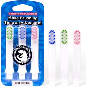Toothbrush Toys Replacement Kids Toothbrush Heads, Extra soft Bristles, Manual Kids Toothbrush, Fun & Replaceable - 3PK - 1 of 4