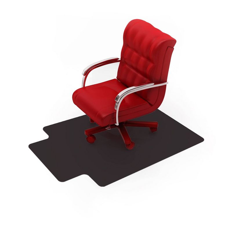 Vinyl Chair Mat for Carpets Lipped Black - Floortex, 6 of 13