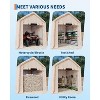 Acekool 10x10FT Outdoor Portable Storage Shed, Roll-Up Door, Heavy-Duty Waterproof PE Tarp, UV-Resistant Shelter for Garden, Tools, Motorcycles,Gray - 4 of 4
