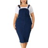 Agnes Orinda Women's Plus Size Denim Back Vent Raw Hem Bodycon Dresses - 2 of 4