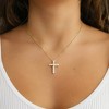 Turandoss Dainty Gold Cross Necklaces for Women Trendy, Diamond Necklace Hypoallergenic, Gold Jewelry for Women, Birthday Gifts for Her, 16+2.5in Gold - 3 of 4