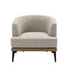 Ridstar Modern Round Fabric Armchair with Cushion for Living Room, Bedroom & Study-Mustard Green - 4 of 4
