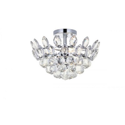 Elegant Lighting Emilia 14 inch flush mount in chrome