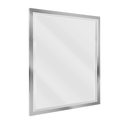 24 X 30 Classic Metal Frame Wall, Metal Framed Wall Mirror Polished Chrome