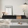 Etelifrank Modern TV Stand for TVs up to 88 Inches - Marble & Walnut Finish, 4 Storage Drawers, Modular Design - 3 of 4
