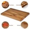 20x15 Inch Large Acacia Cutting Board, Wood Thick Chooping Board for Kitchen with Deep Juice Groove - 4 of 4
