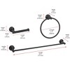 Elegant Lighting Alma 3-Piece Bathroom Hardware Set in Matte Black - 2 of 4